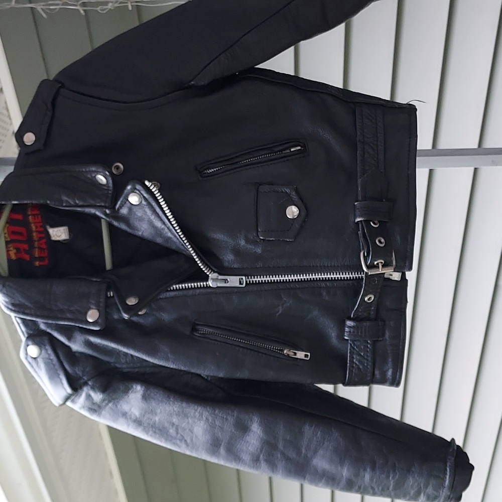Kids leather coat